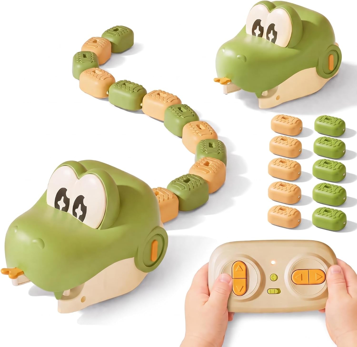 Magnetic Snake Game Toy Eating Itself with Sound & Light for Kids Gift